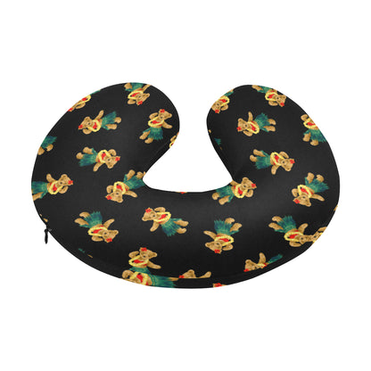 Hula Bear Pattern Print Design 06 U-Shaped Travel Neck Pillow