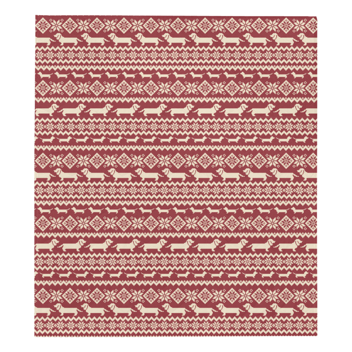 Dachshund Pattern Print Design 09 Premium Quilt