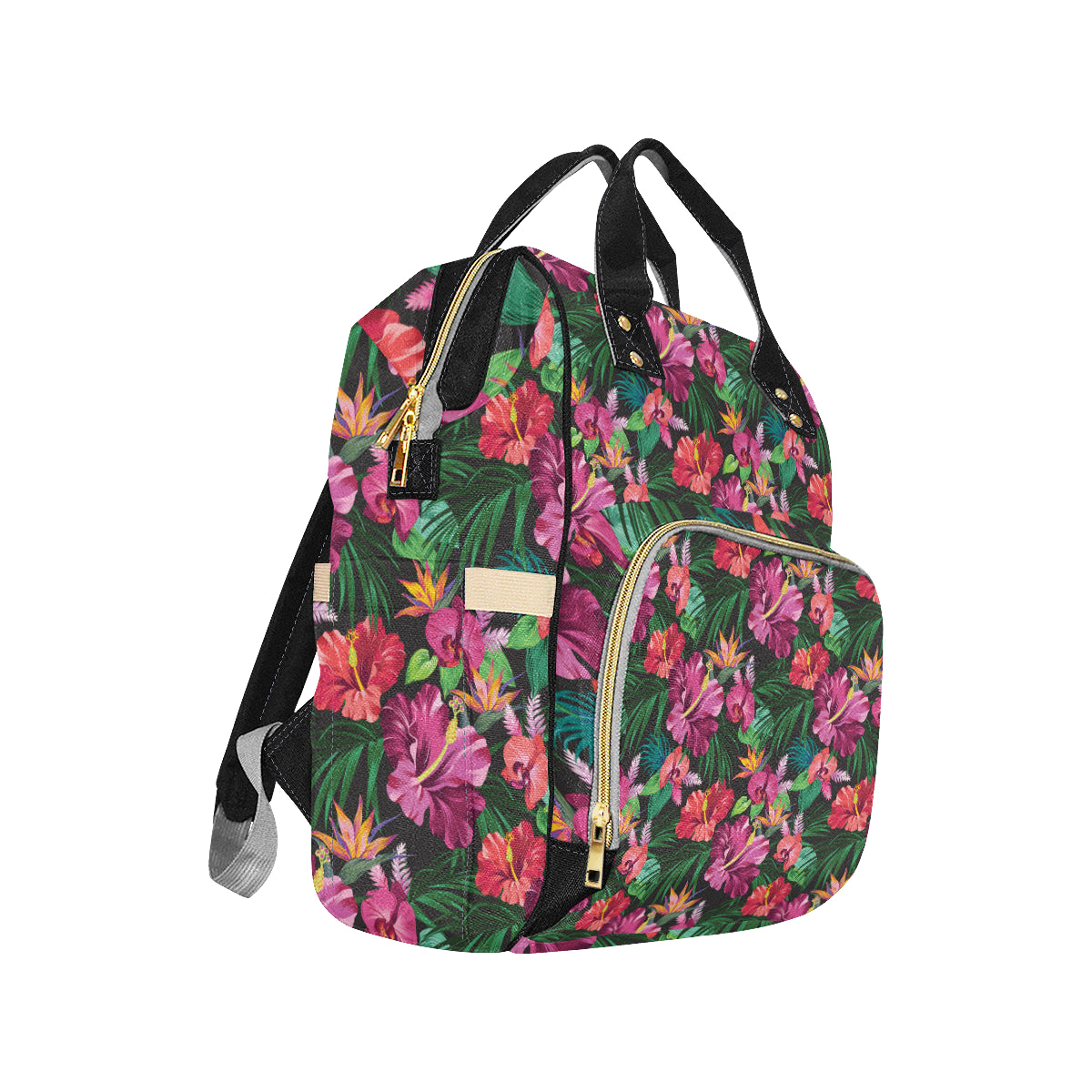 Hawaiian Flower Hibiscus tropical Diaper Bag Backpack