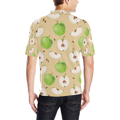 Apple Pattern Print Design AP07 Men Polo Shirt