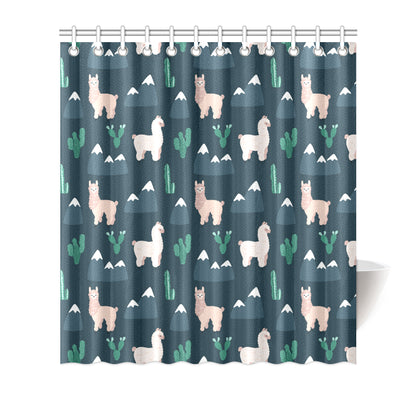 Llama Pattern Print Design 06 Shower Curtain