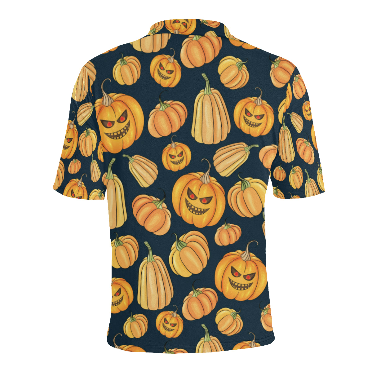 Pumpkin Halloween Pattern Print Design A04 Men Polo Shirt