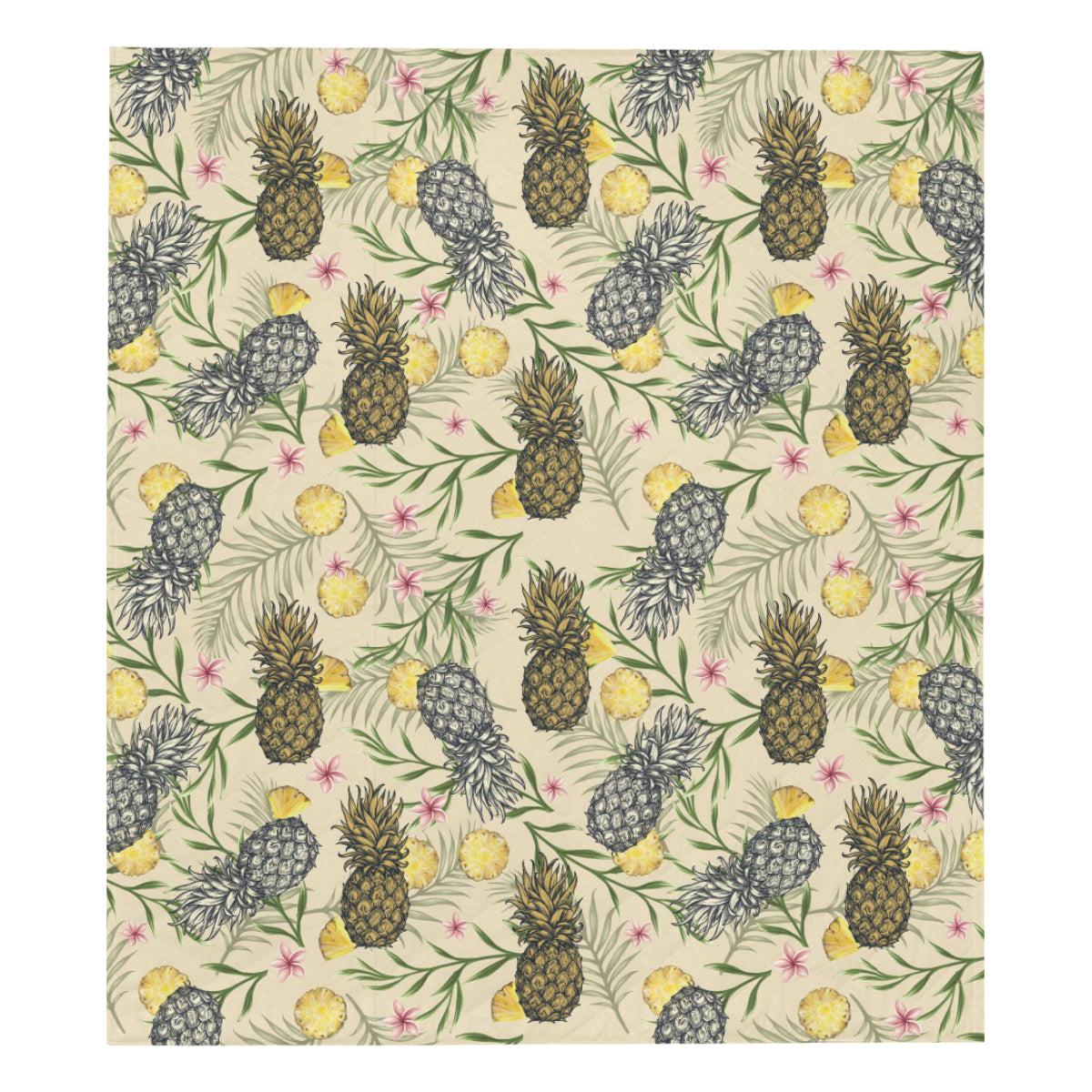 Pineapple Pattern Print Design PP012 Premium Quilt