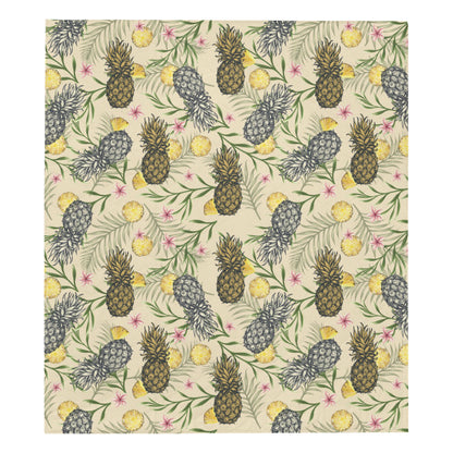 Pineapple Pattern Print Design PP012 Premium Quilt