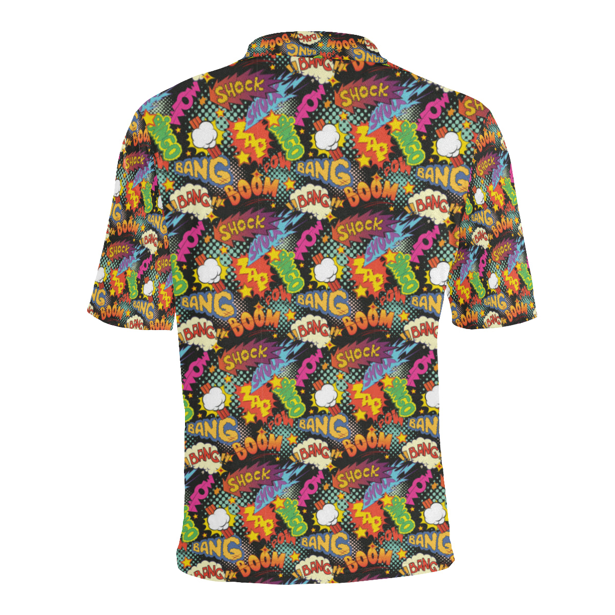 Comic Book Pattern Print Design 01 Men Polo Shirt