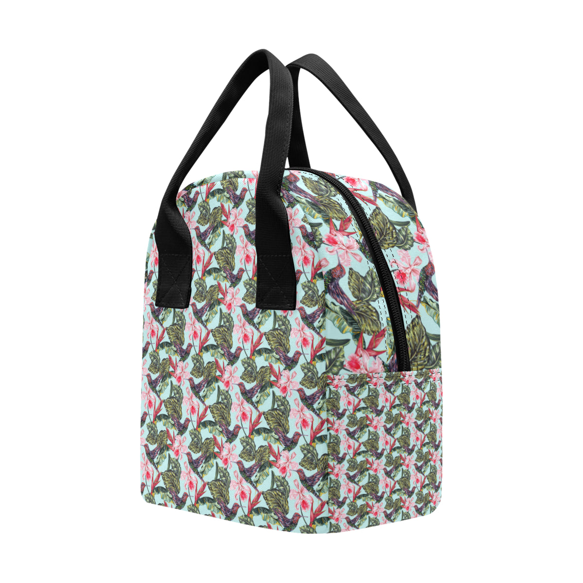 Hummingbird Cute Themed Print Insulated Lunch Bag