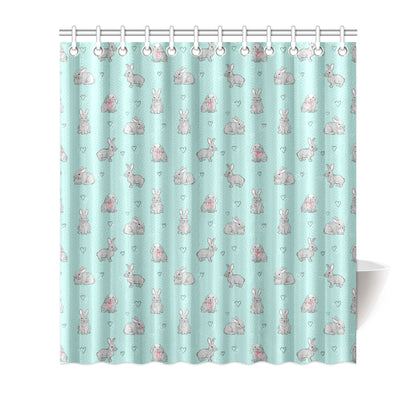Bunny Pattern Print Design 02 Shower Curtain