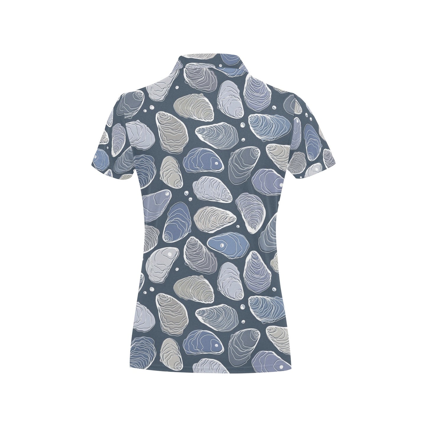 Oyster Pattern Print Design 02 Women's Polo Shirt