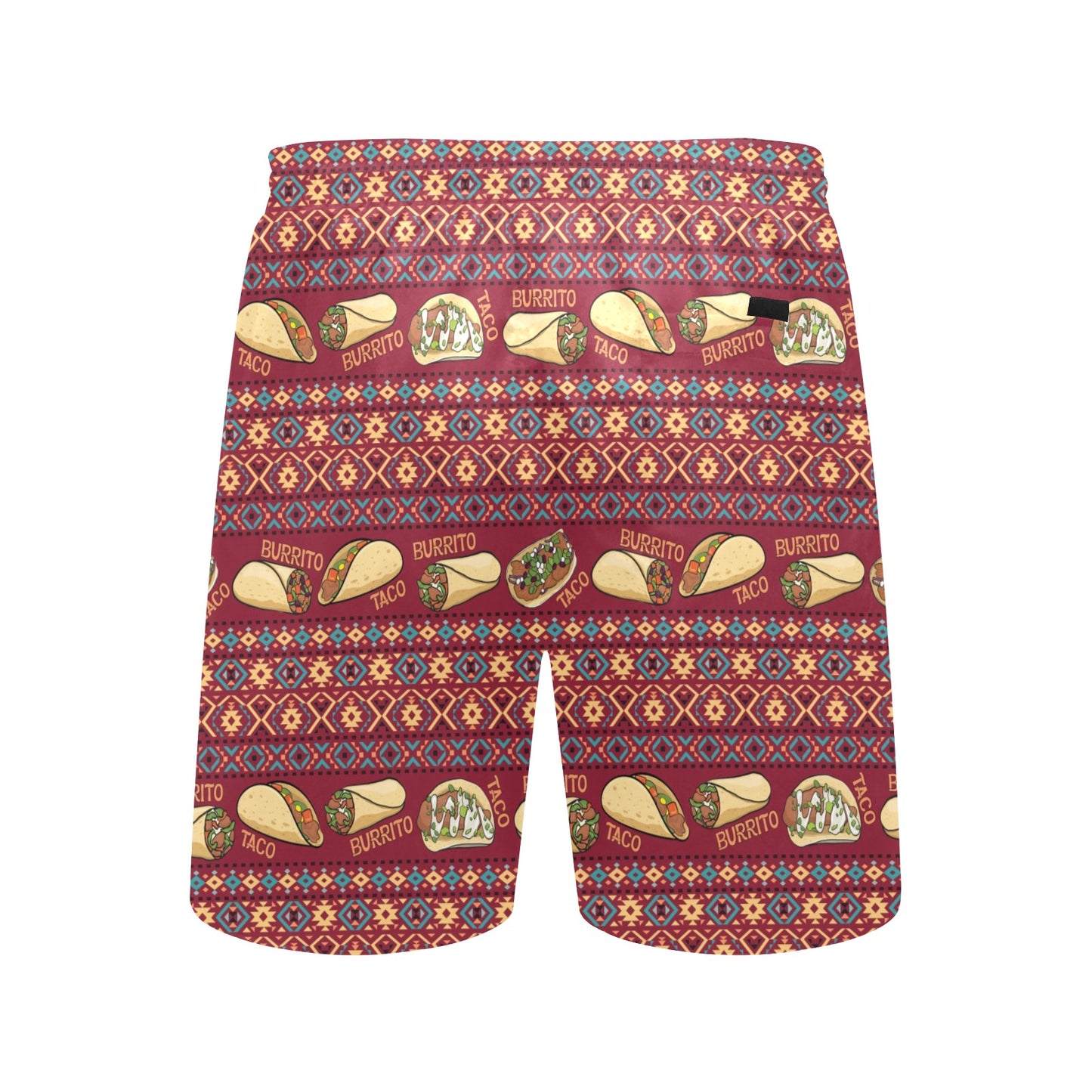 Burrito Taco Print Design LKS302 Men's Swim Trunks Beach Shorts