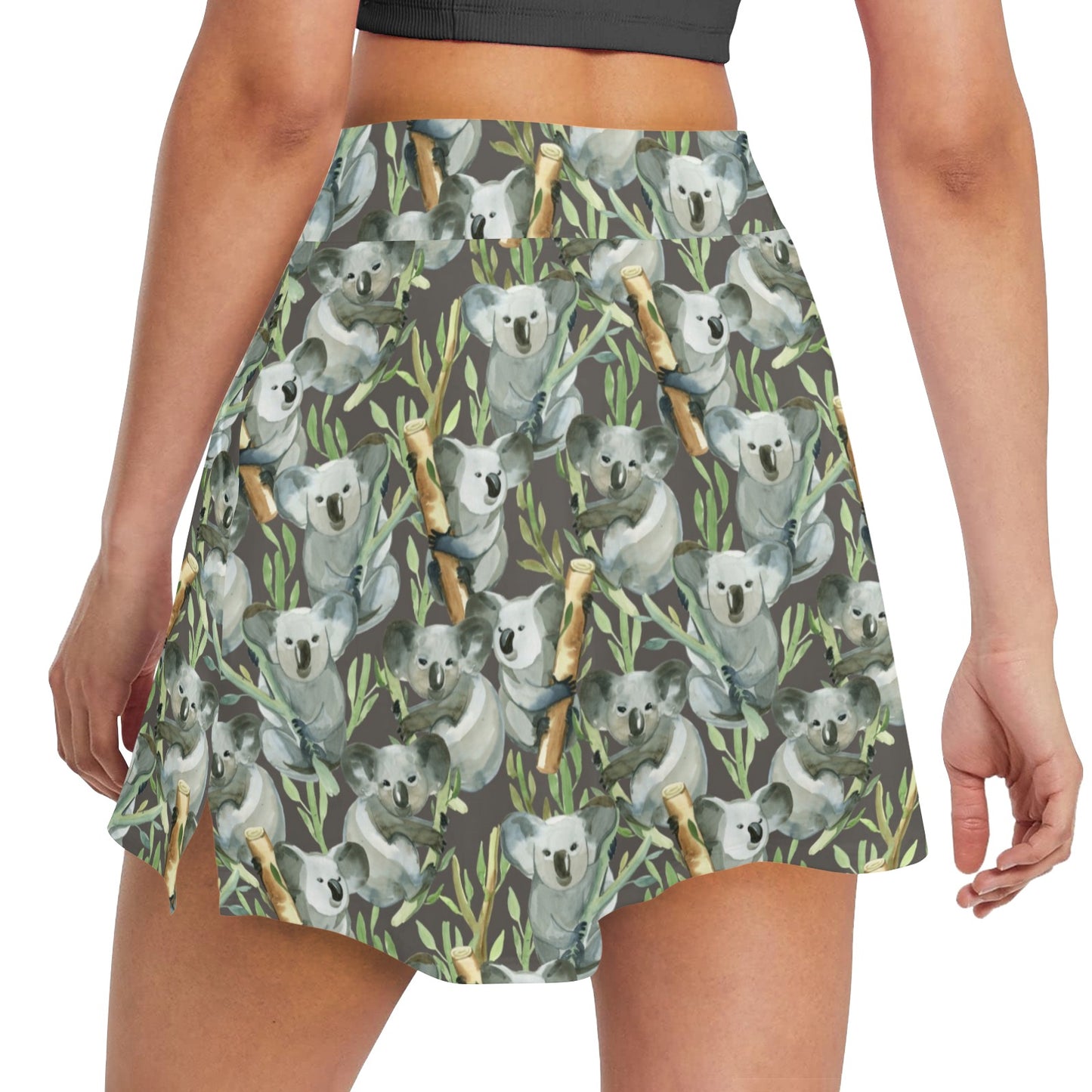 Koala Pattern Design Print 17" Golf & Pickleball Skort with Pockets