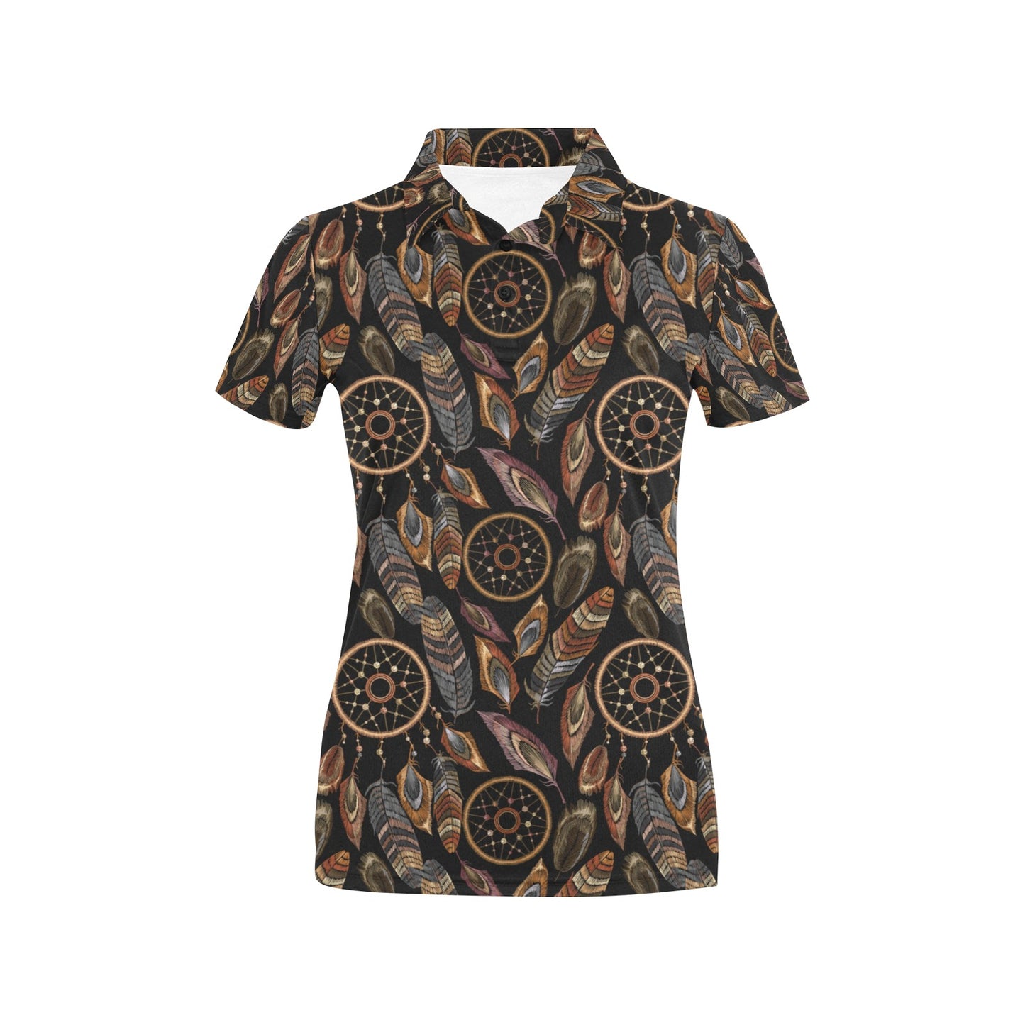 Dream catcher embroidered style Women's Polo Shirt