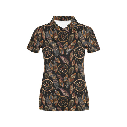 Dream catcher embroidered style Women's Polo Shirt