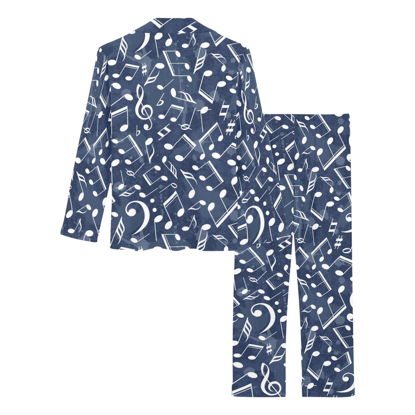 Music note Pattern Print Design A02 Women's Long Pajama Set