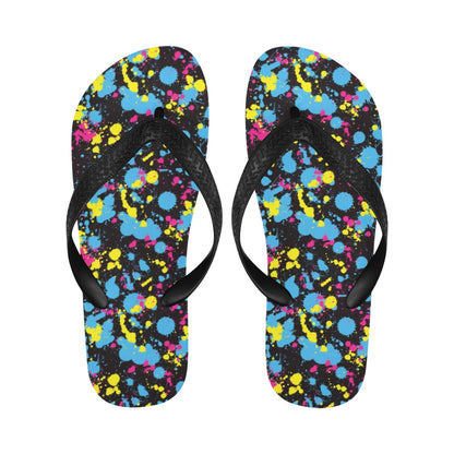 Splatter Colorful Print Design LKS301 Flip Flops