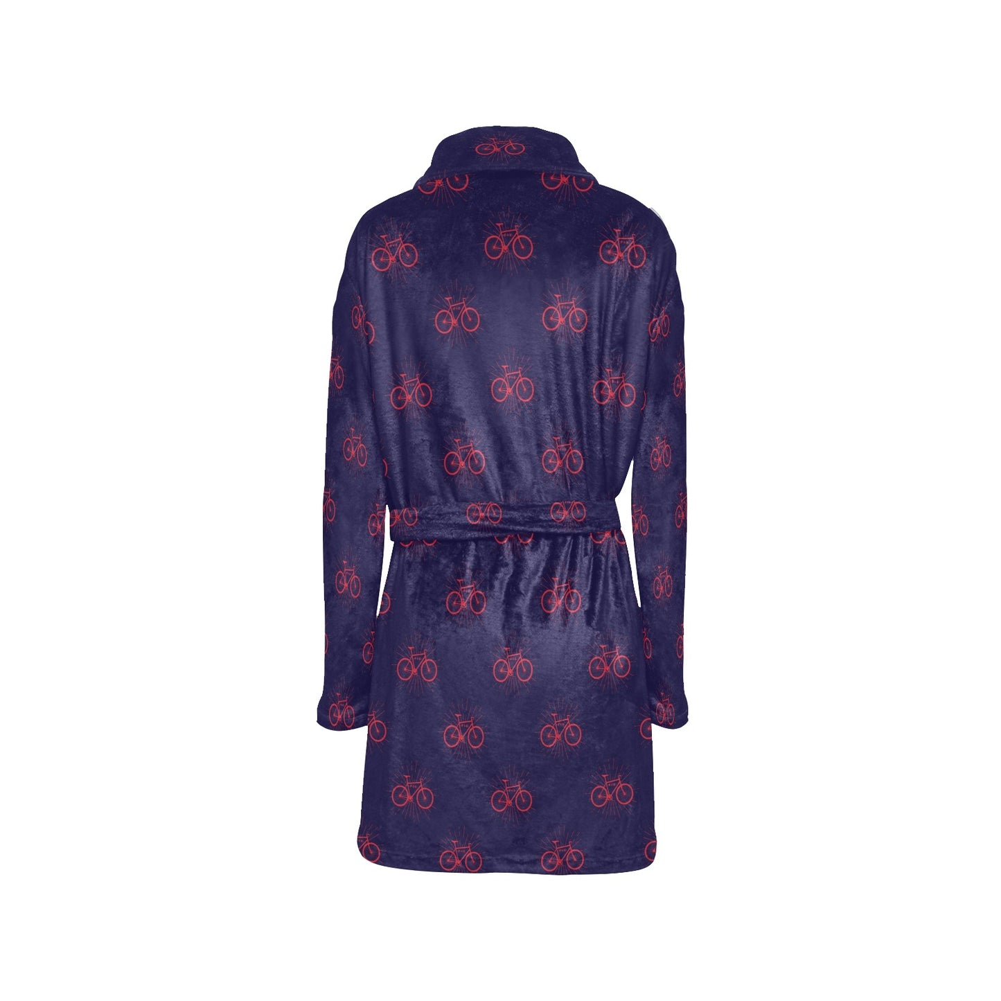Bicycle Pattern Print Design 01 Women's Fleece Robe