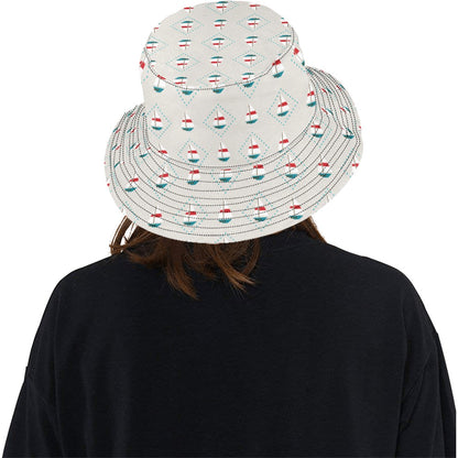 Sailboat Print Design LKS301 Unisex Bucket Hat