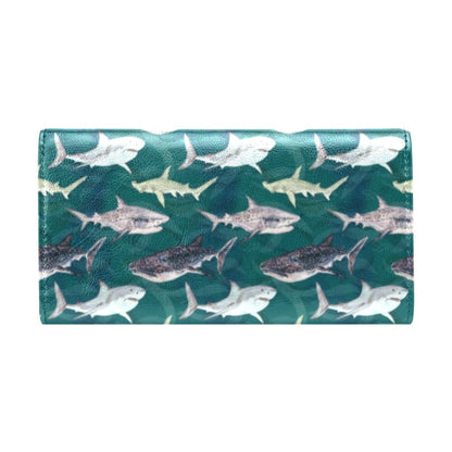 Shark Style Print Women's Trifold Wallet