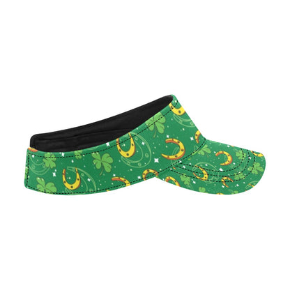 Shamrock With Horse Shoes Print Design LKS305 Unisex Sun Visor