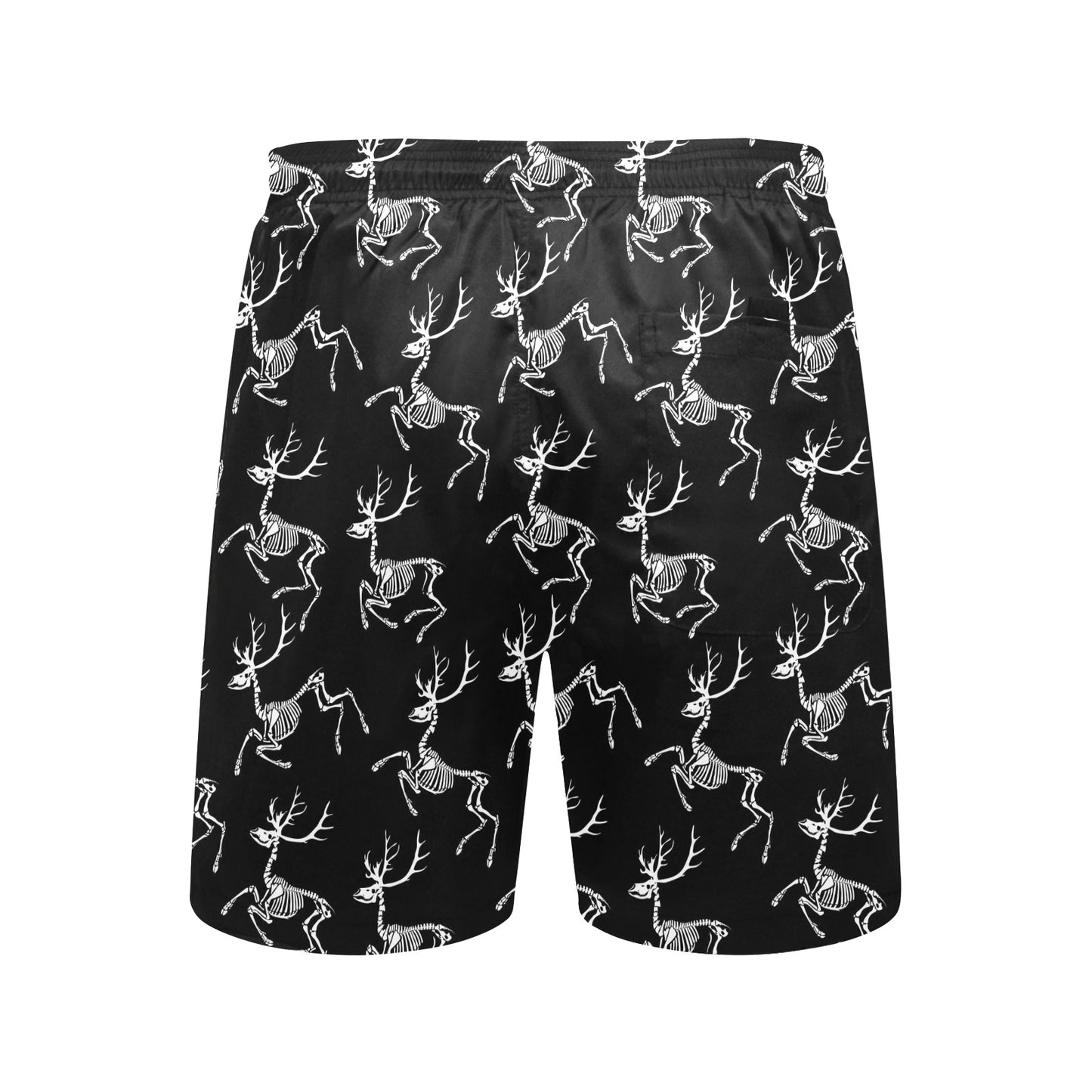 Deer Skeleton Print Pattern Men's Swim Trunks Beach Shorts