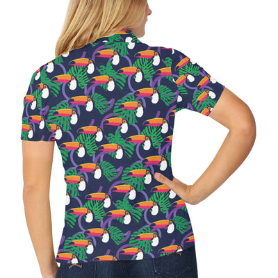 Toucan Print Design LKS302 Women's Polo Shirt