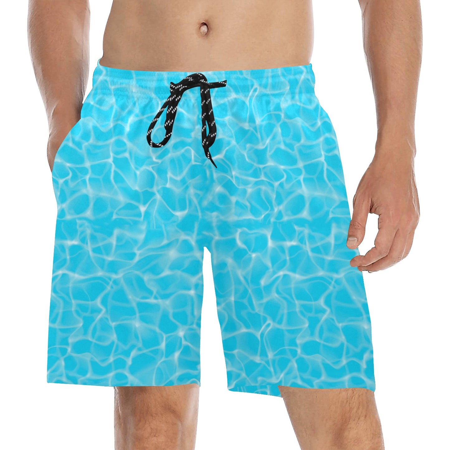 Swimming Pool Texture Print Design LKS301 Men's Swim Trunks Beach Shorts