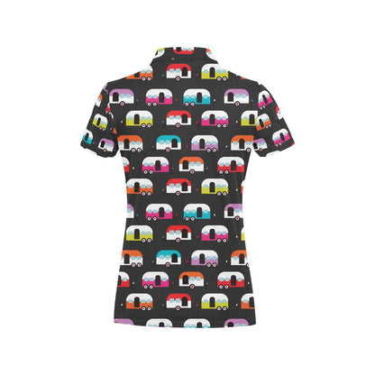 Camper Caravan Pattern Women's Polo Shirt