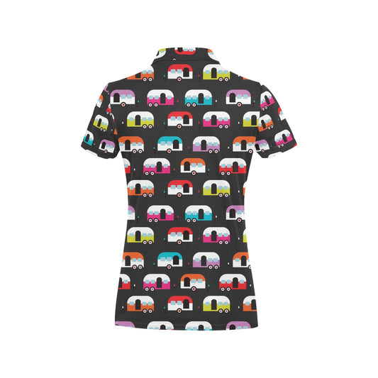 Camper Caravan Pattern Women's Polo Shirt