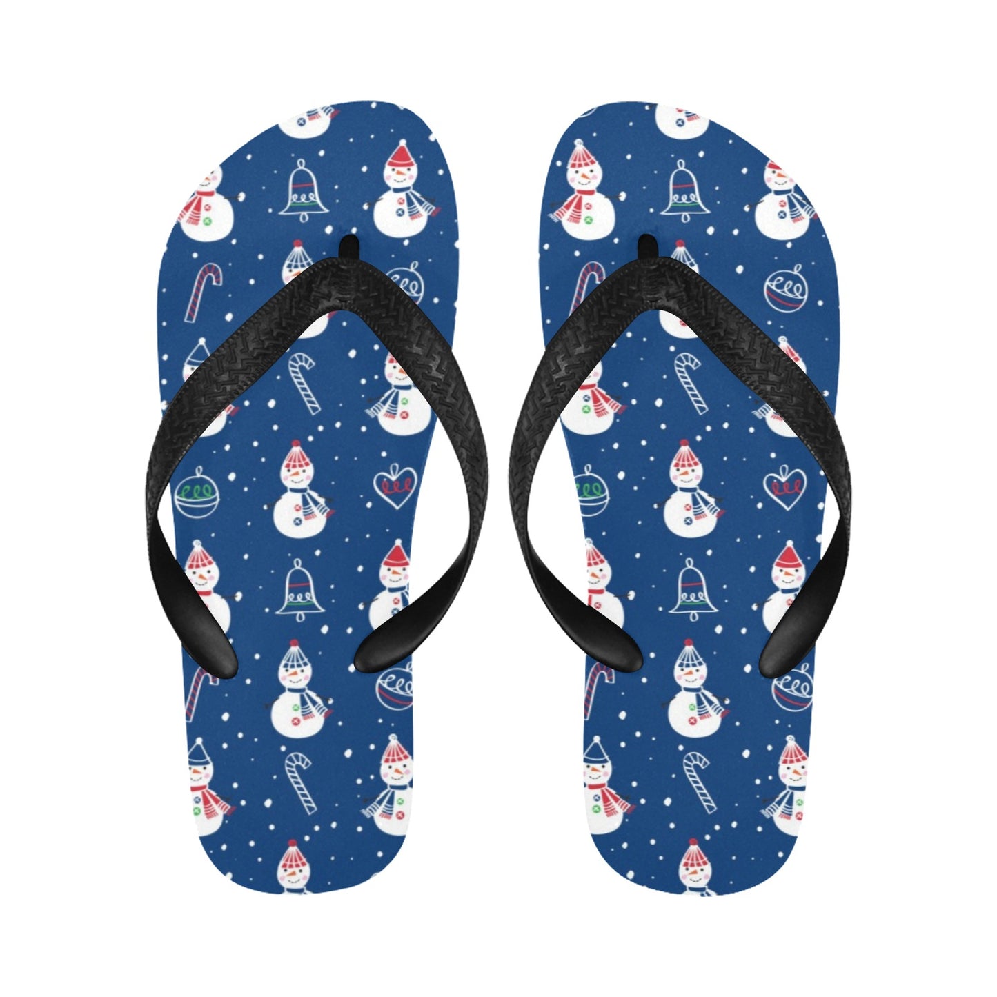 Snowman Print Design LKS306 Flip Flops