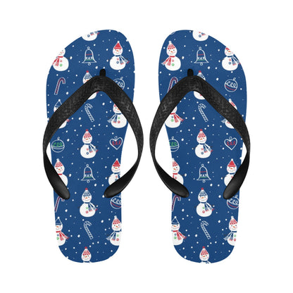 Snowman Print Design LKS306 Flip Flops