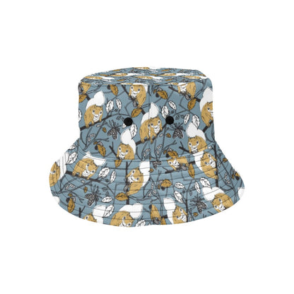 Squirrel Print Design LKS305 Unisex Bucket Hat