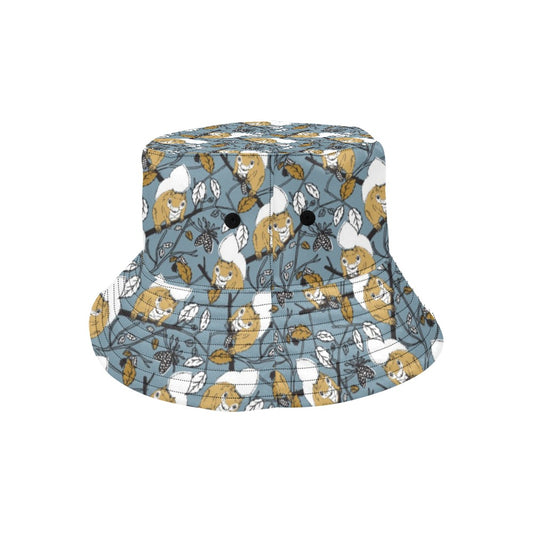 Squirrel Print Design LKS305 Unisex Bucket Hat