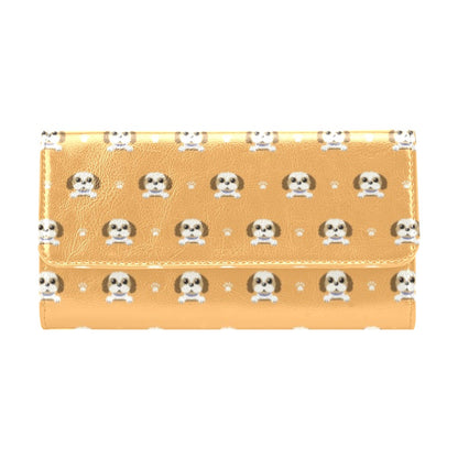 Shih Tzu Print Design LKS303 Women's Trifold Wallet