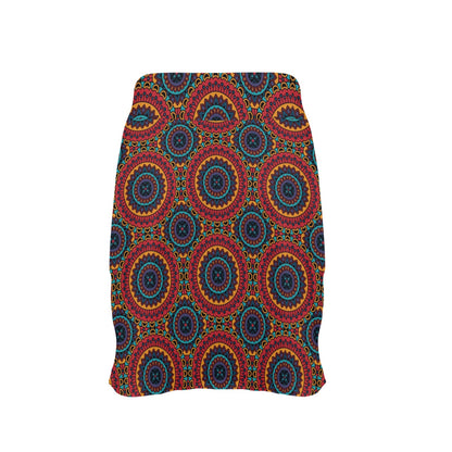 Bohemian Mandala Style Print 17" Golf & Pickleball Skort with Pockets