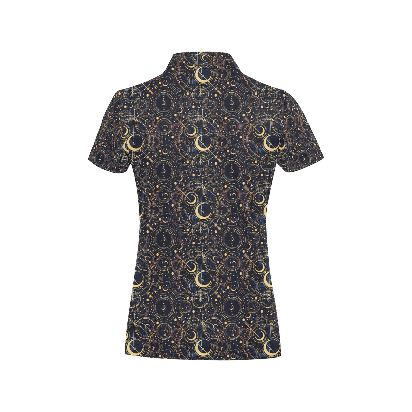 Celestial Pattern Print Design 04 Women's Polo Shirt