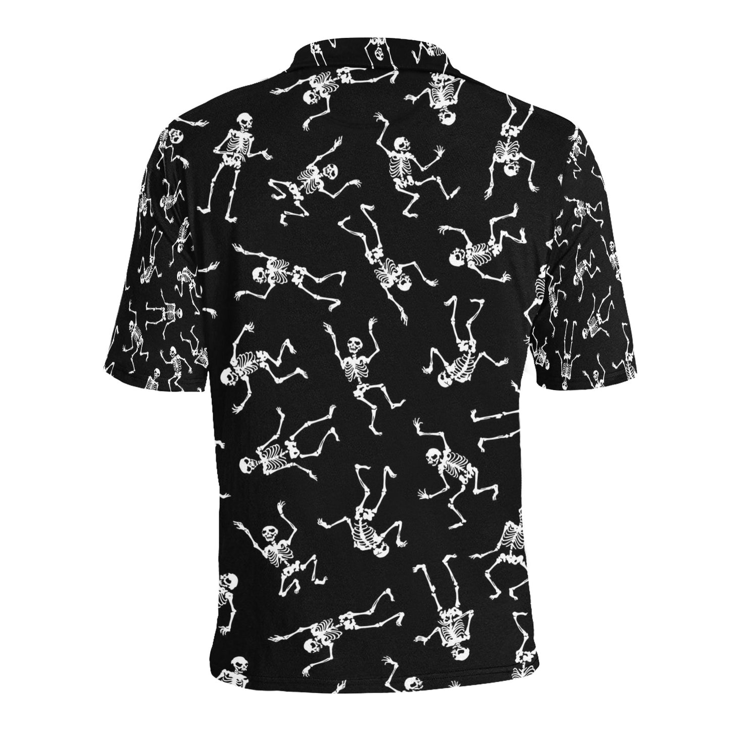 Skeleton Print Design LKS305 Men Polo Shirt
