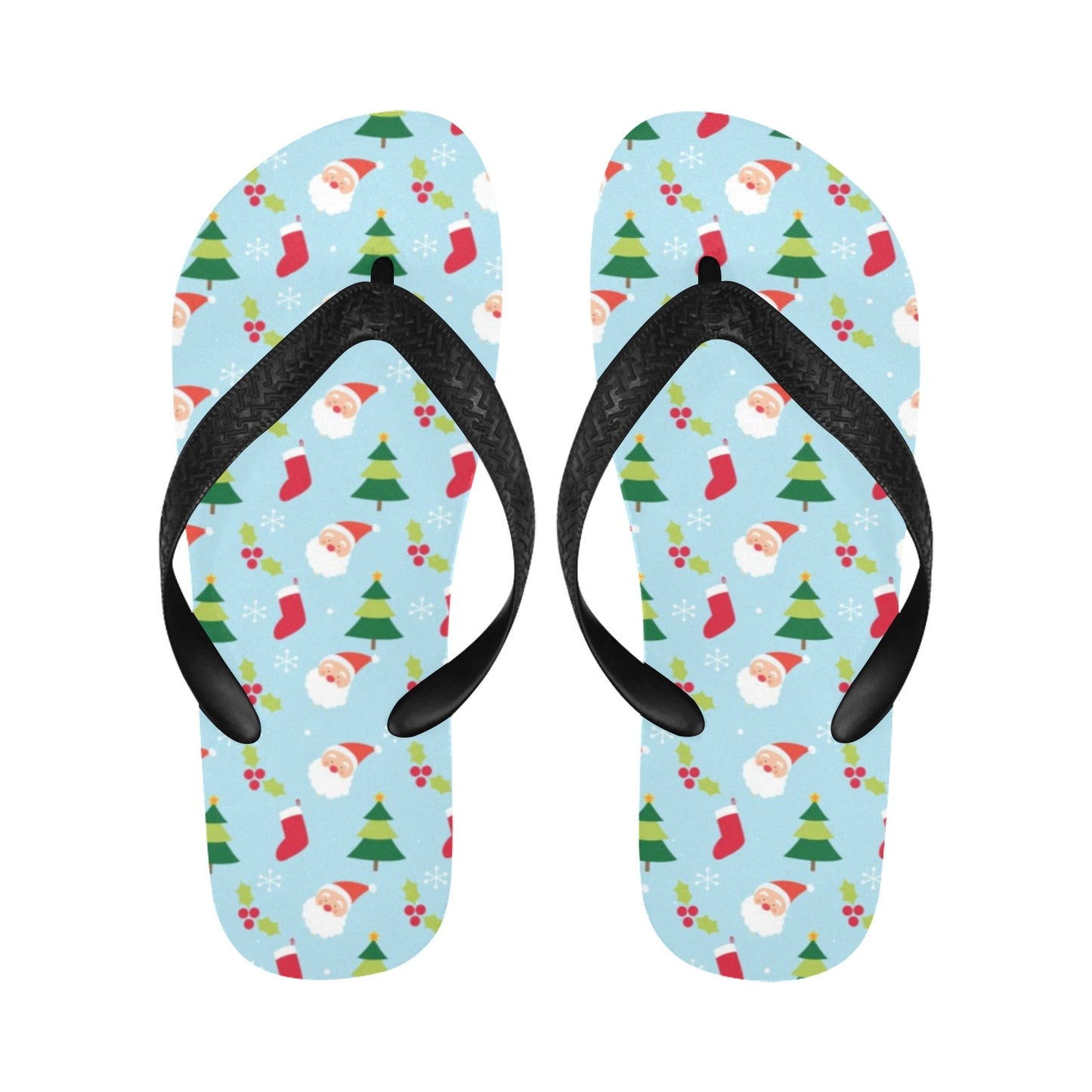 Santa Themed Print Design LKS301 Flip Flops