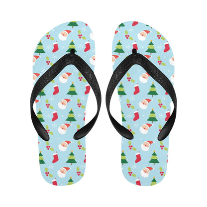 Santa Themed Print Design LKS301 Flip Flops