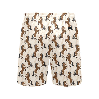 Horse Print Design LKS308 Men's Swim Trunks Beach Shorts