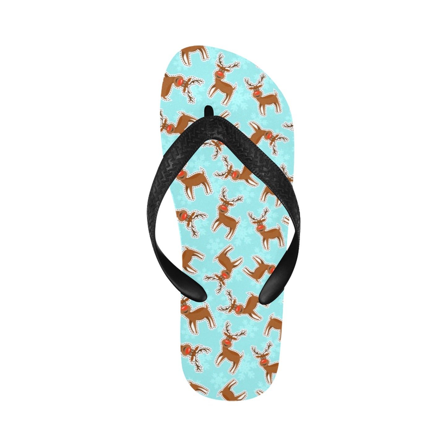 Reindeer Print Design LKS403 Flip Flops