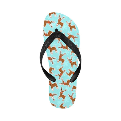 Reindeer Print Design LKS403 Flip Flops