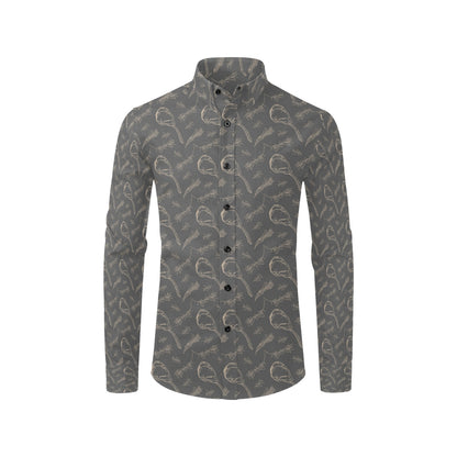 Steak Print Design LKS302 Men's Long Sleeve Dress Shirt