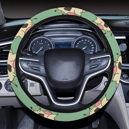 Cattle Print Design LKS402 Steering Wheel Cover with Elastic Edge