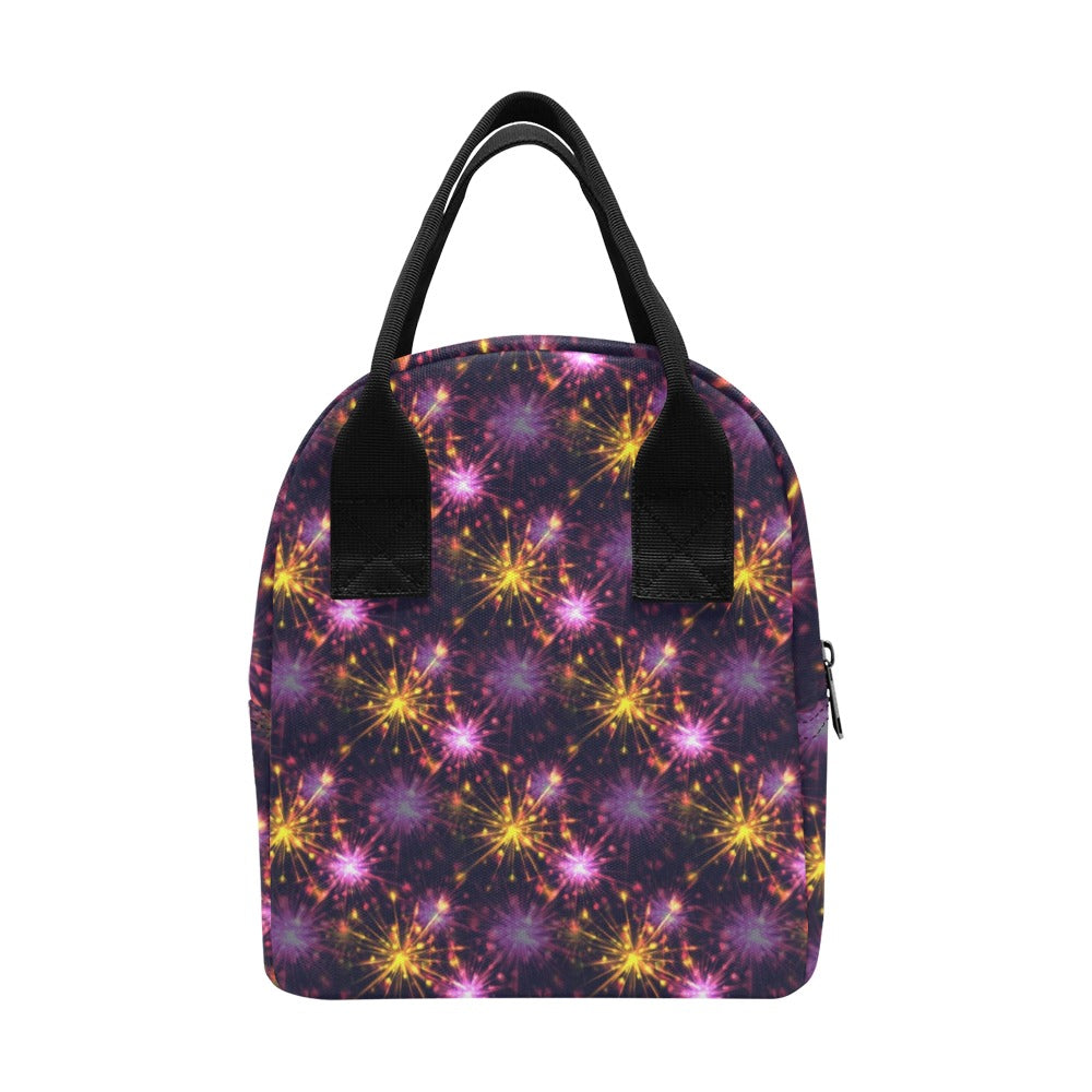 Firework Print Design LKS303 Insulated Lunch Bag