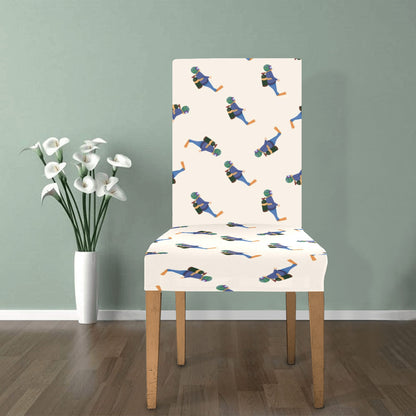 Scuba Driver Print Design LKS301 Dining Chair Slipcover