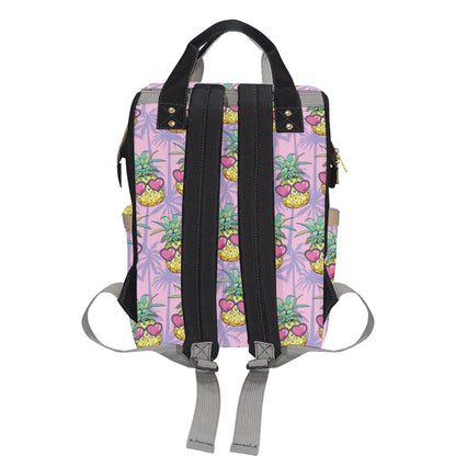 Pineapple Pattern Print Design PP06 Diaper Bag Backpack