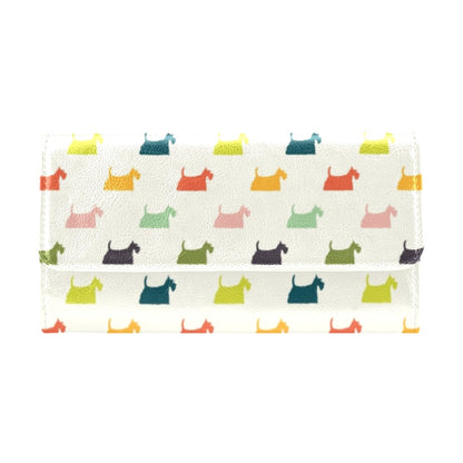 Scottish Terriers Print Design LKS305 Women's Trifold Wallet