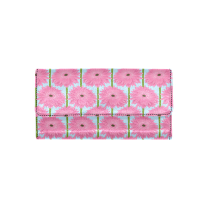 Gerberas Pattern Print Design GB01 Women's Trifold Wallet