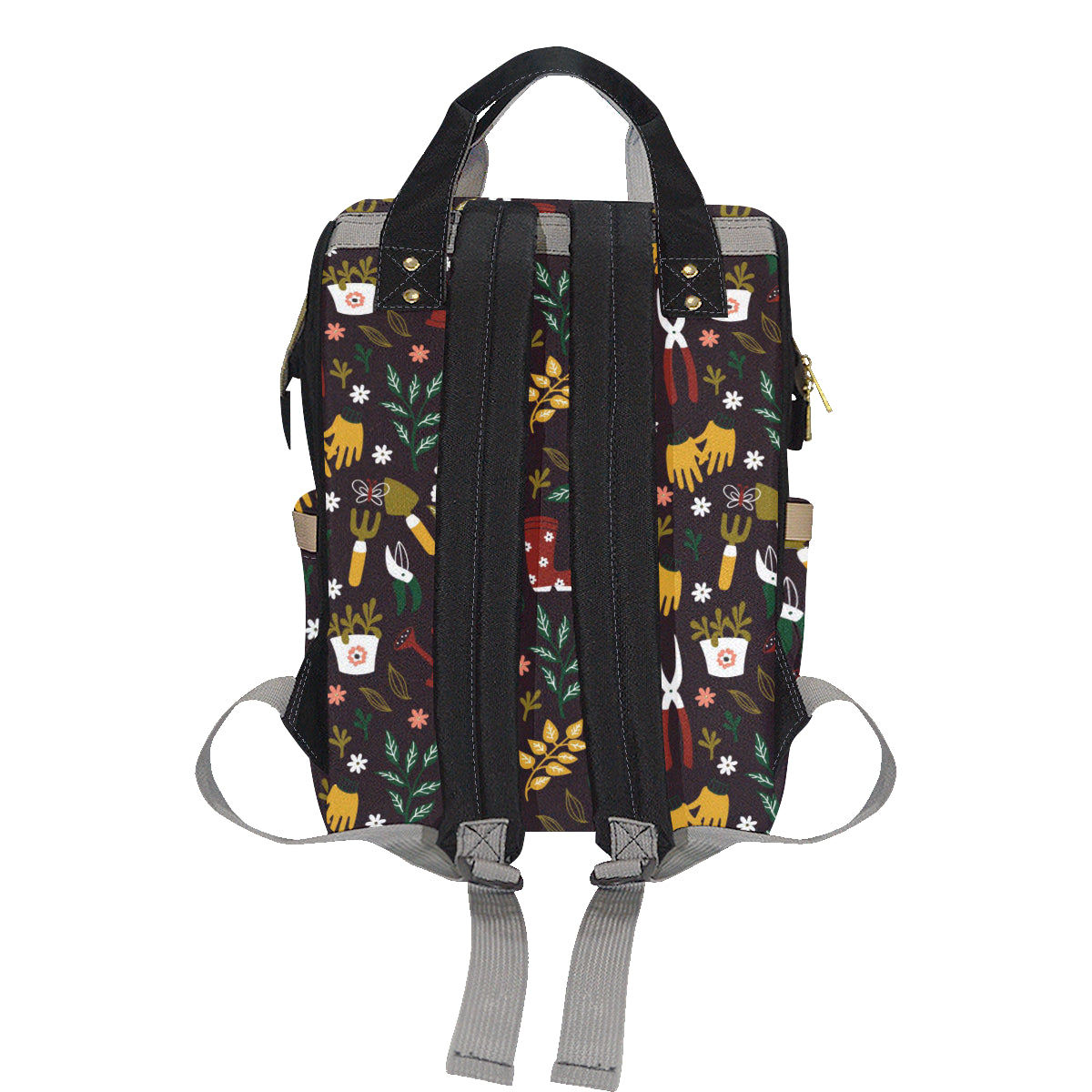 Gardening Pattern Print Design G05 Diaper Bag Backpack