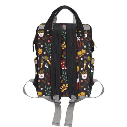 Gardening Pattern Print Design G05 Diaper Bag Backpack
