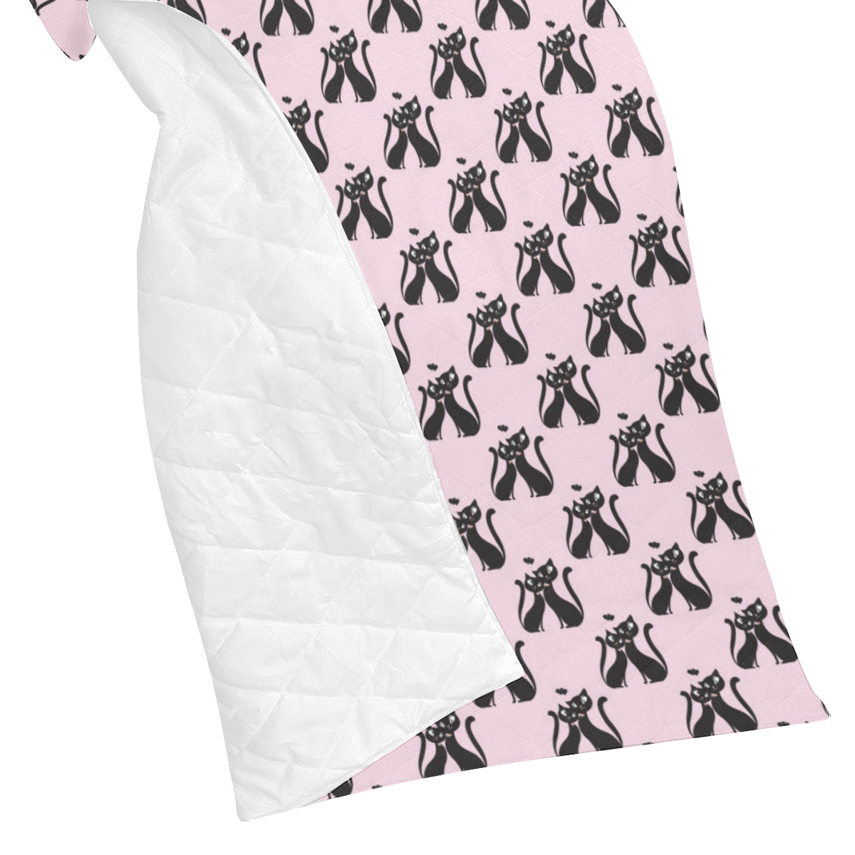 Black Cat Pattern Print Design 01 Premium Quilt